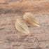 14k Yellow Gold Leaf Shaped Earrings
